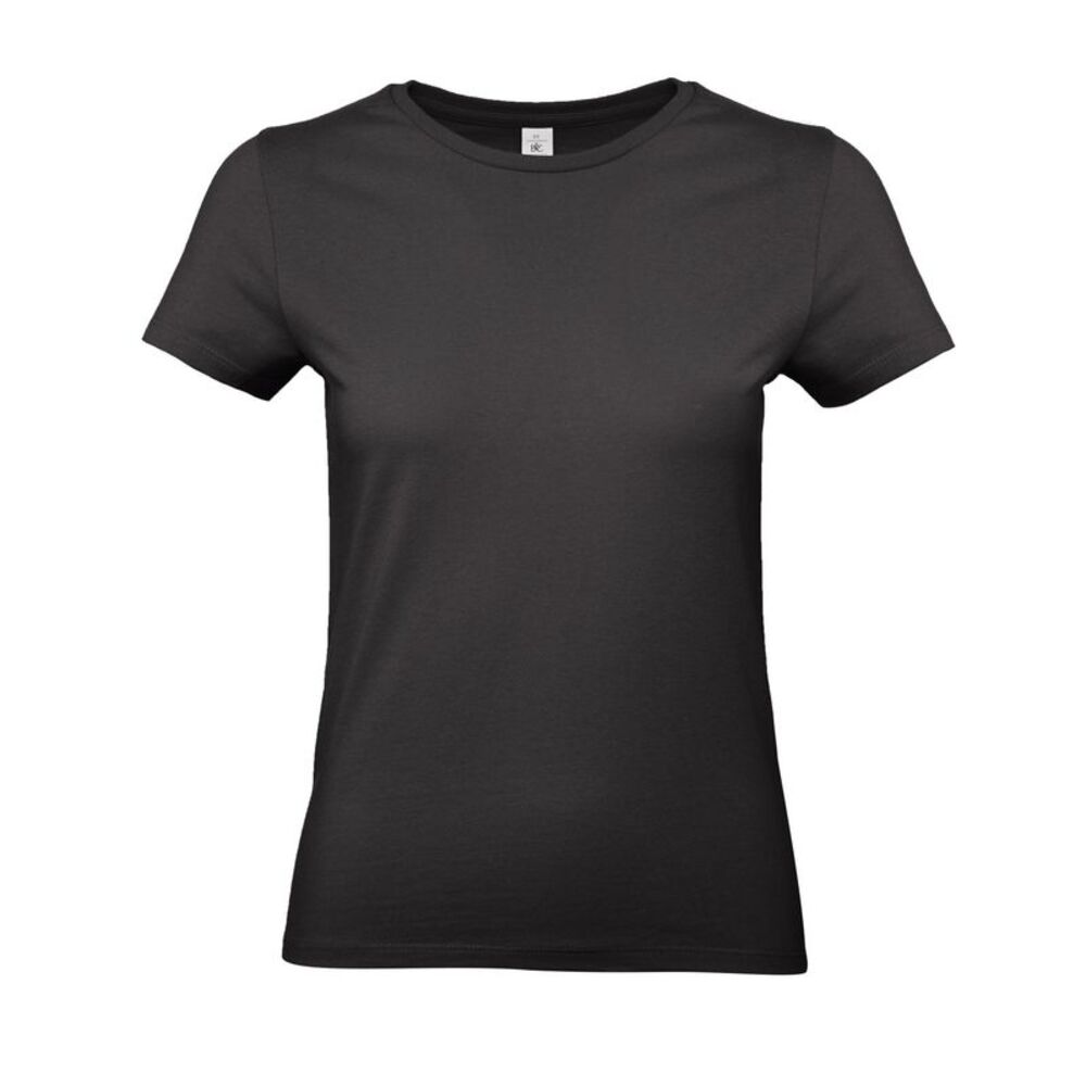 B&C Womens/Ladies E190 T-Shirt / Black